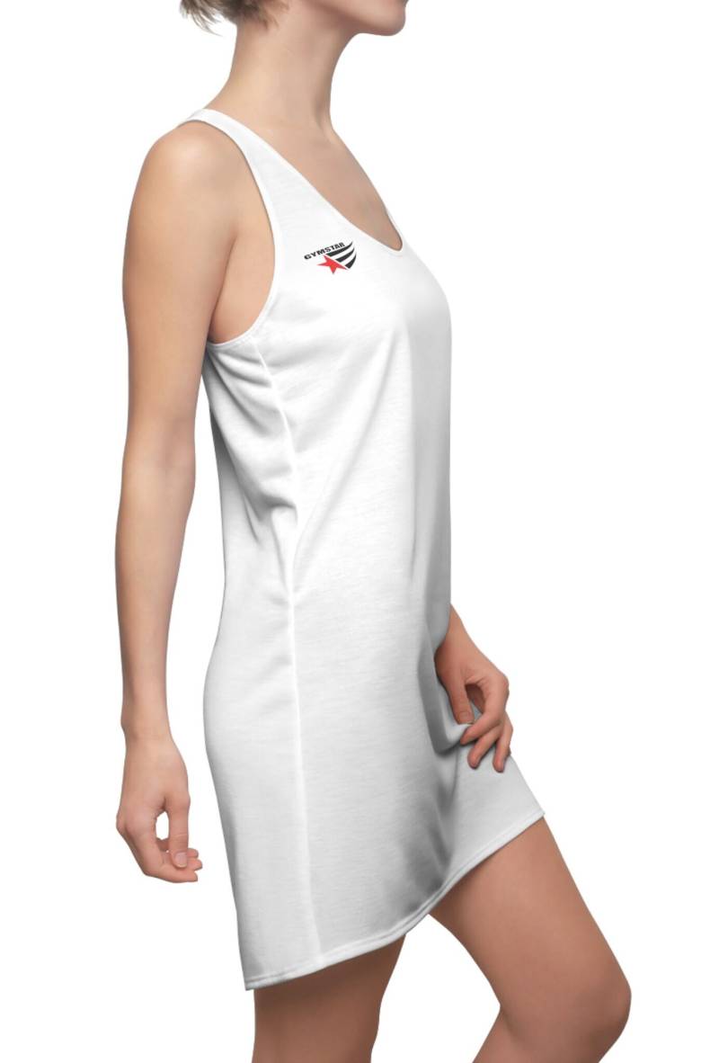 Women's White Racerback Dress | Gymstar Seamless Jogging Shirt Sporty Fit Workout Cover-Up von TheMuscleagents