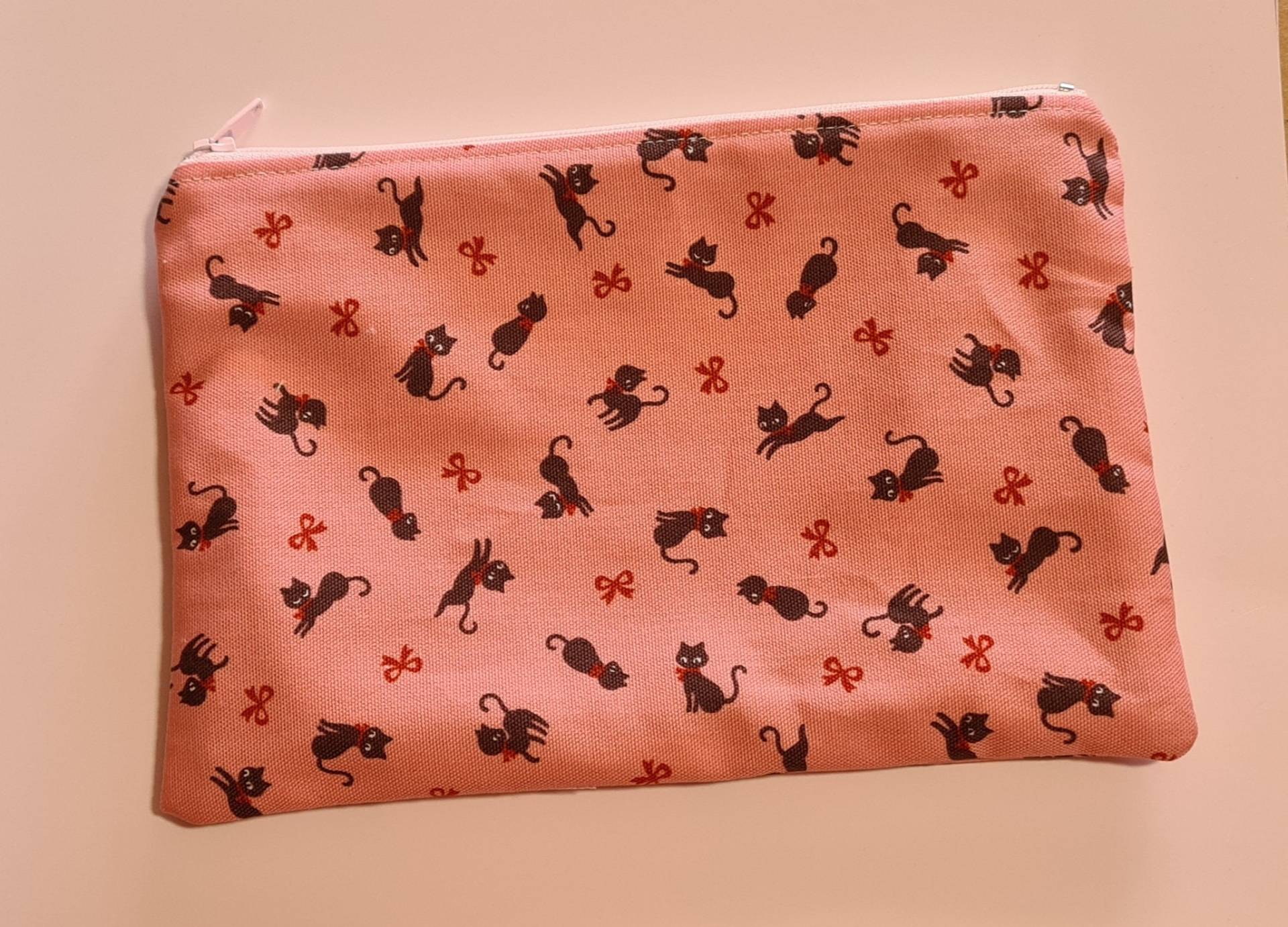 Katze/Kätzchen Reißverschlusstasche - Accessoire Tasche Schminktasche Handtasche Organizer von TheMysteryStitchShop