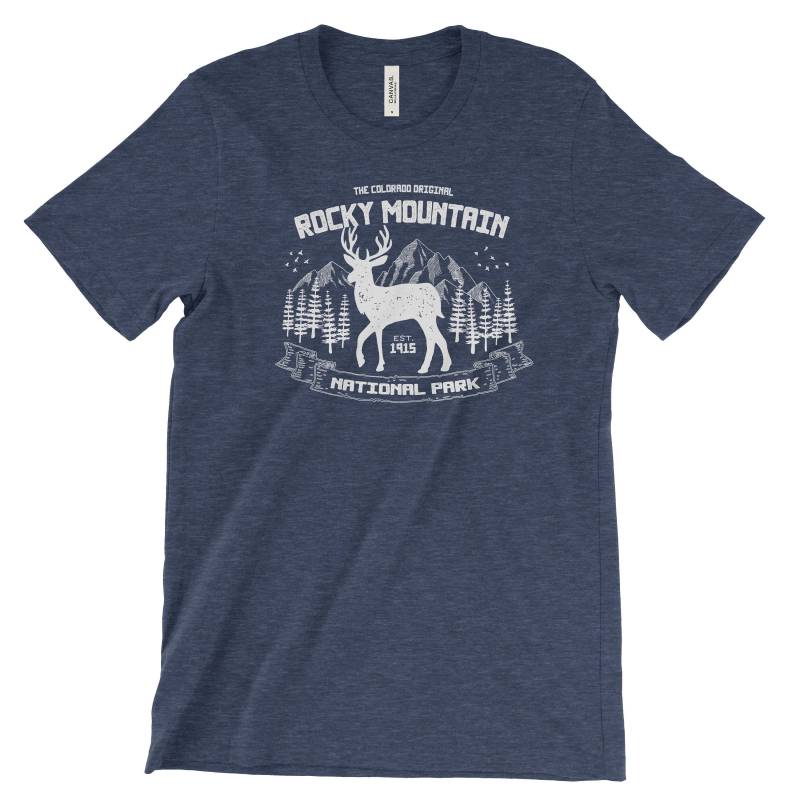 Rocky Mountain Elch-T-Shirt von TheNationalParkStore