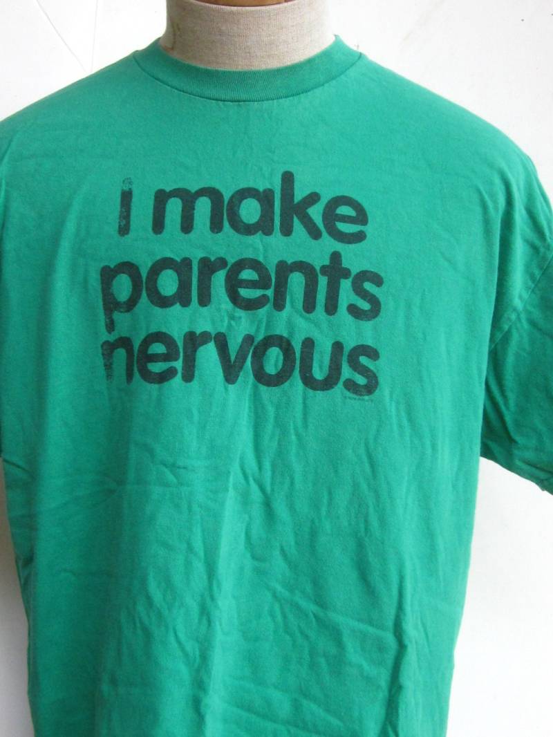 Grünes T-Shirt I Make Eltern Nervös-xl Vintage Kelly Green Man Estee Shirt von TheNerdBoyfriend