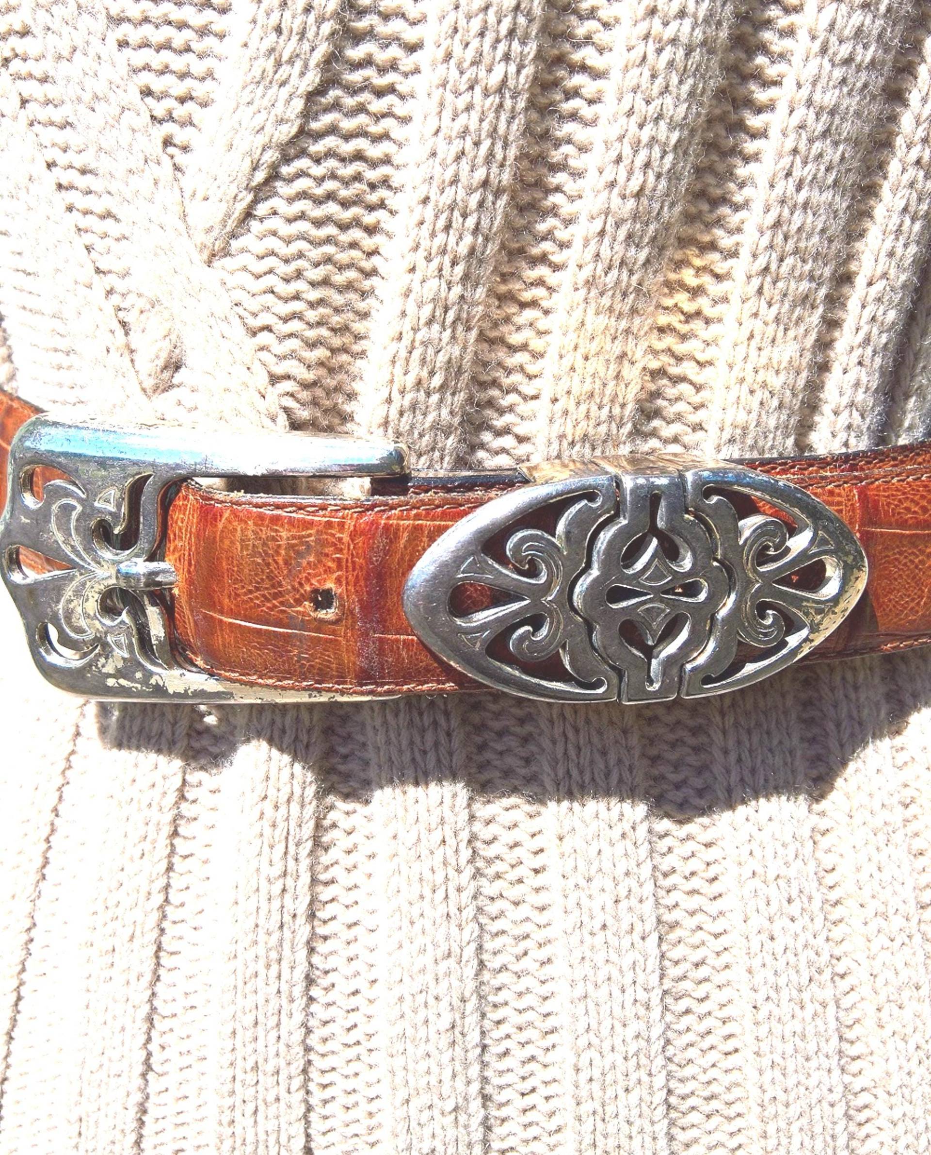 Vintage Gürtel Kastanien Leder & Silber Filagree S.m. Bradford Co -1980Er Jahre Vintage Gürtel Kastanien Leder & Silber Filagree S.m. Bradford Co -1980Er Jahre von TheNobleHorseVintage