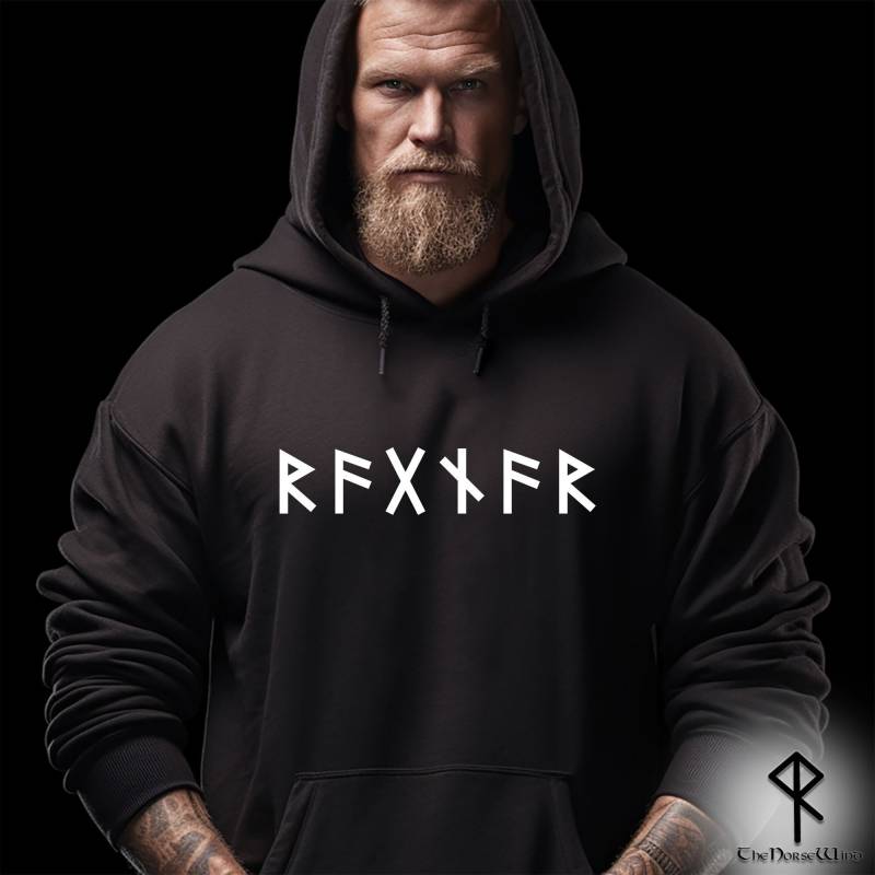 Name in Runen Wikinger Hoodie, Personalisiertes Futhark Runes Sweatshirt, Unisex S-5xl von TheNorseWind
