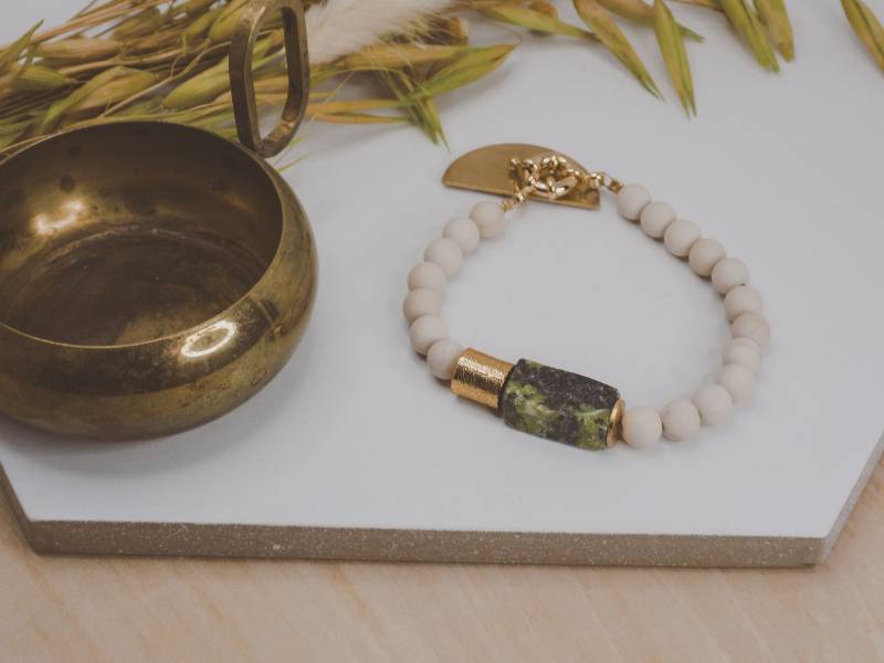 Ii. Fossil Koralle + Jaspis Armband | Essentials-Serie von TheNouveauCo