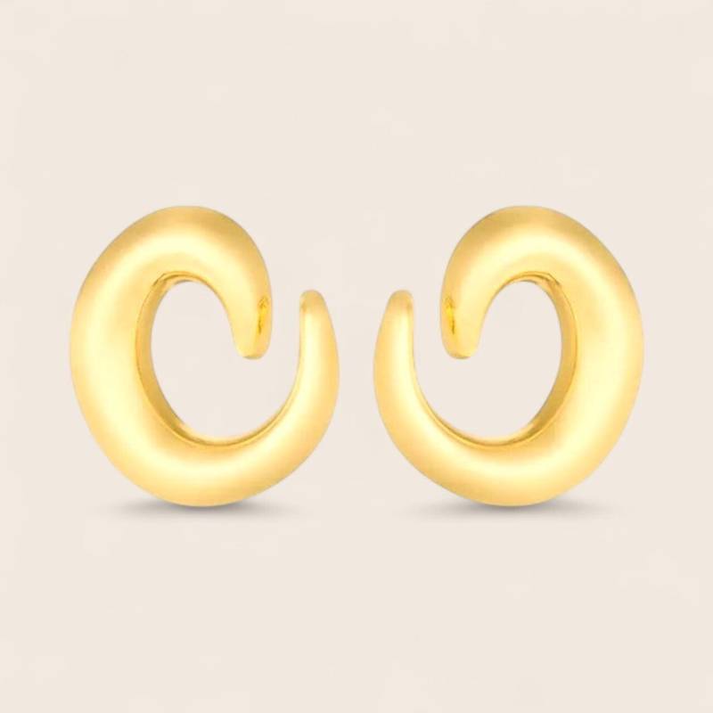Chunky Chic Wirbel Ohrringe in Gold-Optik Aus Edelstahl von NINASIAjewelry