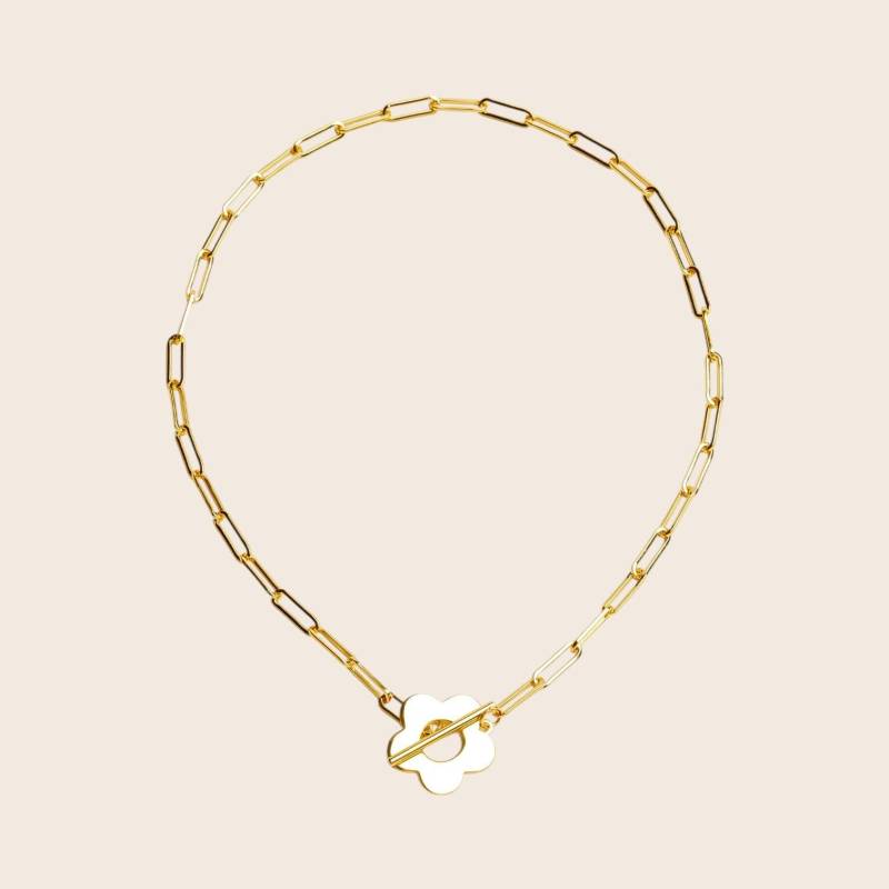 Gänseblümchen Chain Halskette Aus 925 Silber 18K Vergoldet von NINASIAjewelry