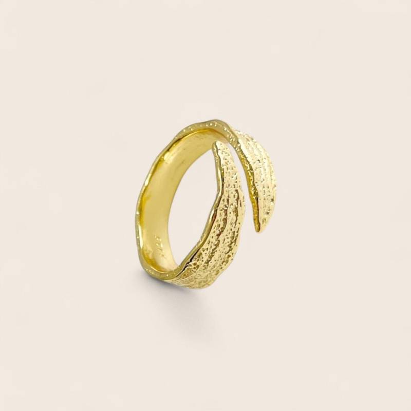 Golden Hug - Verstellbarer Ring Aus 925 Silber 18K Vergoldet von NINASIAjewelry