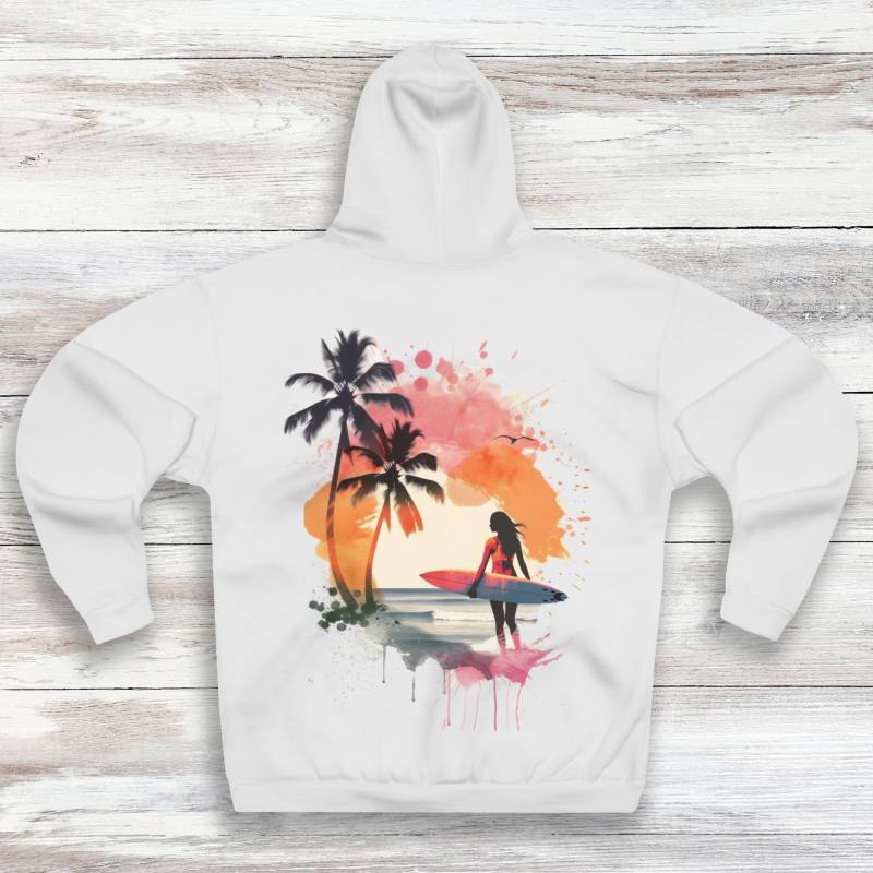 Unisex Sunset Surfing - Surf Hoodie Sweatshirt Surfer Style von TheOffshoreStudio