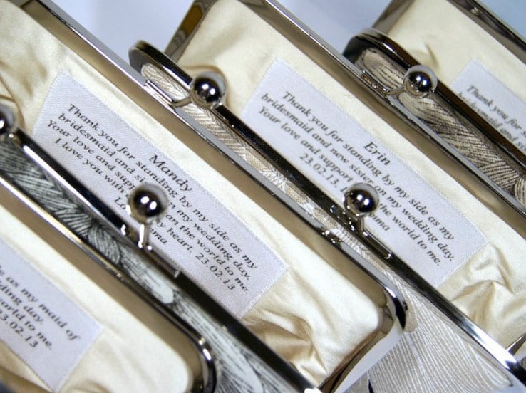 Personalisierte Clutch Label Individuell Bedruckter Nachrichtenanhänger Personalisierte Clutch Label Individuell Bedruckter Nachrichtenanhänger von TheOldCottageGarden