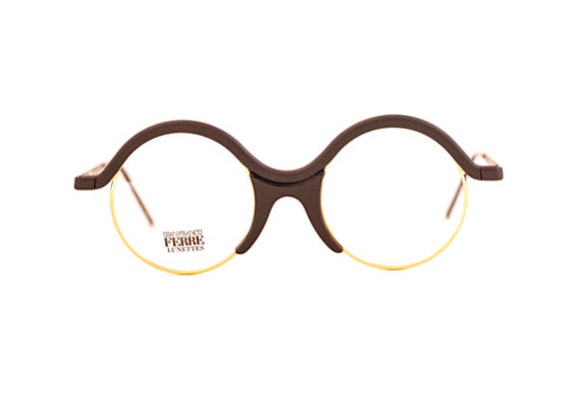 Gianfranco Ferré Gff41 Schwarz Und Gold True Round Prescription Rahmen Große 48mm Linsen Gianfranco Ferré Gff41 Schwarz Und Gold True Round Prescription Rahmen Große 48mm Linsen von TheOldGlassesShop