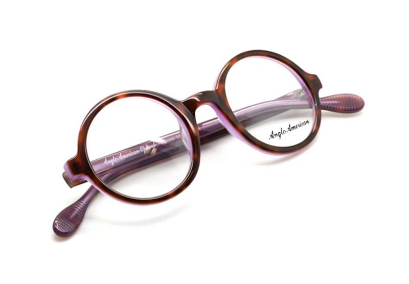 True Round Anglo American 221 Mhpu Schildpatt Und Purple Classic Runde Brille 44 Mm B23/24 True Round Anglo American 221 Mhpu Schildpatt Und Purple Classic Runde Brille 44 Mm B23/24 von TheOldGlassesShop