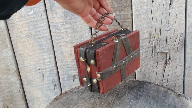 Schmuck-Box/Holz-Box Ring Fall Alte Holzkiste Handgemachte Box Geschenk-Box Hochzeit Natürliche Baum Volkskunst Boxen von TheOldTimeTreasures