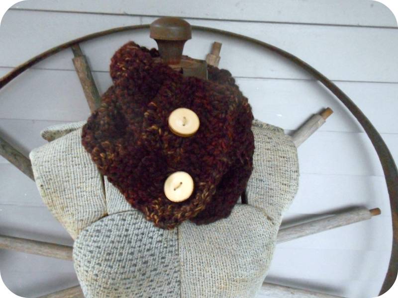 Der Sequoia Deluxe Handgefertigte Häkeln Wollmischung Chunky Schlauchschal. Boho Schal Flett. Herbst Schal. Rustikales Waldmuster #festiveetsyfinds von TheOldeCrowCottage