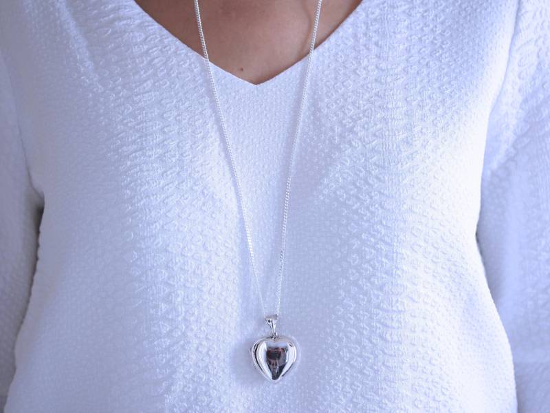 Großes Herz Medaillon Sterling Silber. Silber Locket 24 Mm. Kette Aussuchen. Mehr Größen Verfügbar. Foto-Medaillon. 20 von TheOneOfaKindJewelry