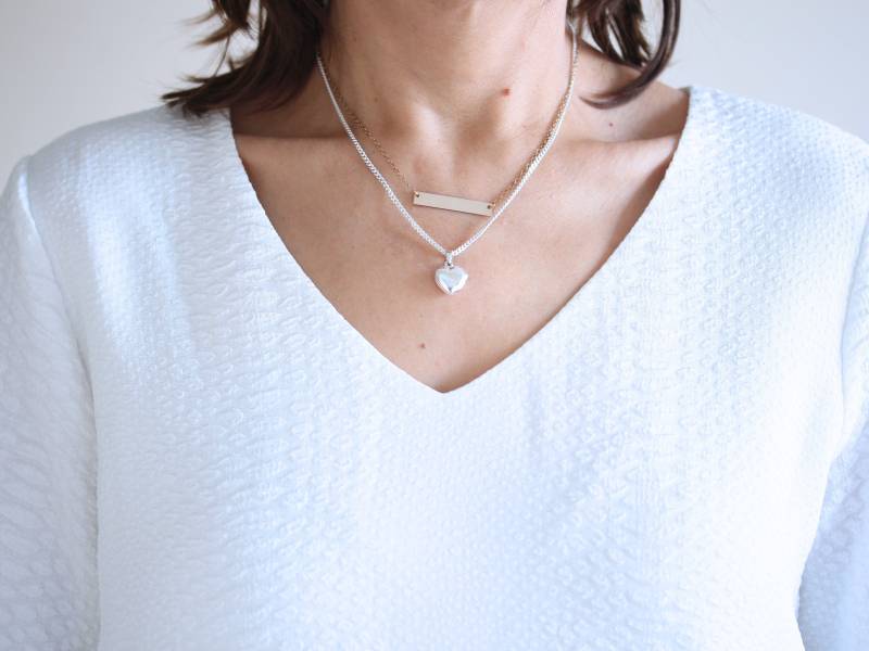 Kleine Herz Locket Halskette, Solid Sterling Silber Erbstück Medaillon. 12mm. R-17 von TheOneOfaKindJewelry