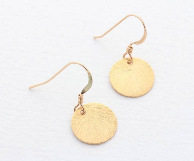 Münz-Ohrringe. Goldmünzen-Ohrringe. Sterling Silber Disc Ohrringe Ohrringe. Hinge Back Gold Über von TheOneOfaKindJewelry