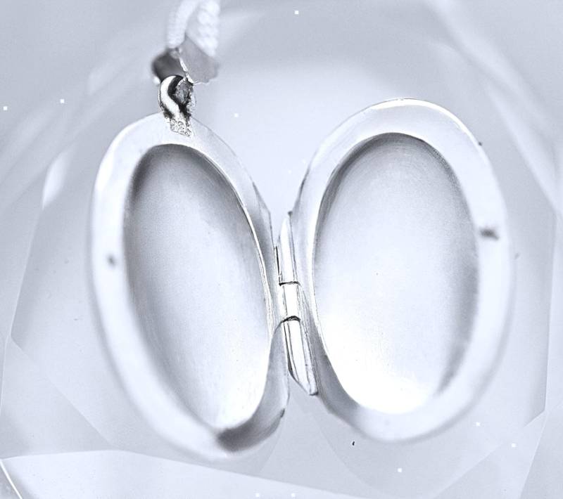 Oval Medaillon Halskette 925 Sterling Silber, Klassisch Vintage Große Unisex Erbstück Andenken Geschenk Männer & Frauen Dicke Dünne Kette Opt. R-12 von TheOneOfaKindJewelry