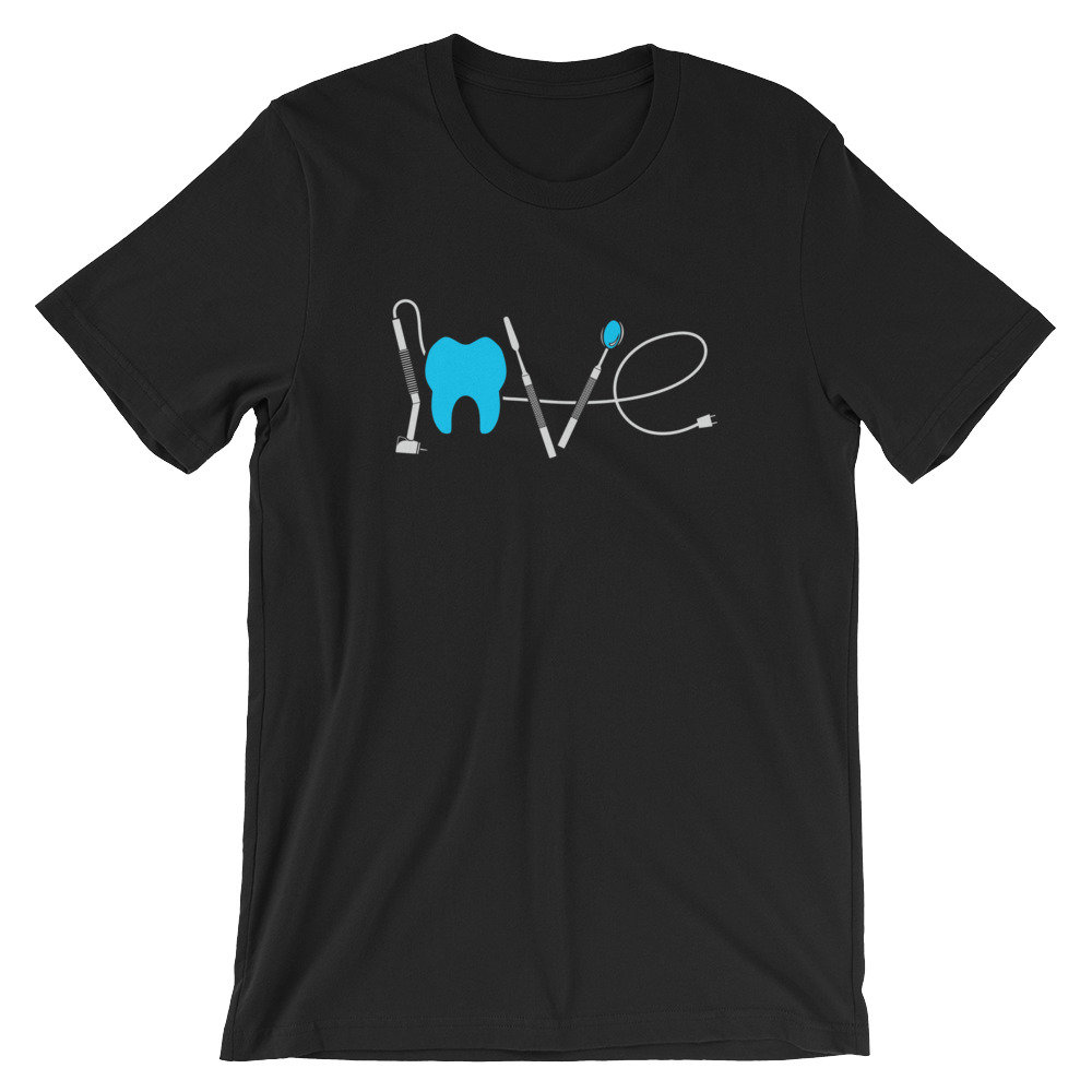 Dental Love Design/Zahnarzt Instrumente Hygienist Assistent Kieferorthopäde Liebe Student Unisex T-Shirt Dental Love Design/Zahnarzt Instrumente Hygienist Assistent Kieferorthopäde Liebe Student Unisex T-Shirt von TheOptoNerd
