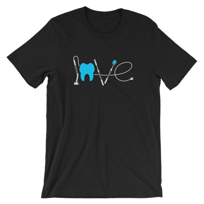 Dental Love Design/Zahnarzt Instrumente Hygienist Assistent Kieferorthopäde Liebe Student Unisex T-Shirt Dental Love Design/Zahnarzt Instrumente Hygienist Assistent Kieferorthopäde Liebe Student Unisex T-Shirt von TheOptoNerd