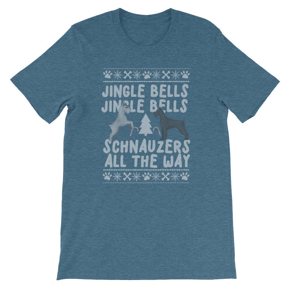 Jingle Bells Schnauzer Alle Die Art Und Weise Hund Welpe Pet-Liebhaber Weihnachten Xmas Hässlich Kurzarm-Unisex T-Shirt Jingle Bells Schnauzer Alle Die Art Und Weise Hund Welpe Pet-Liebhaber Weihnachten Xmas Hässlich Kurzarm-Unisex T-Shirt von TheOptoNerd