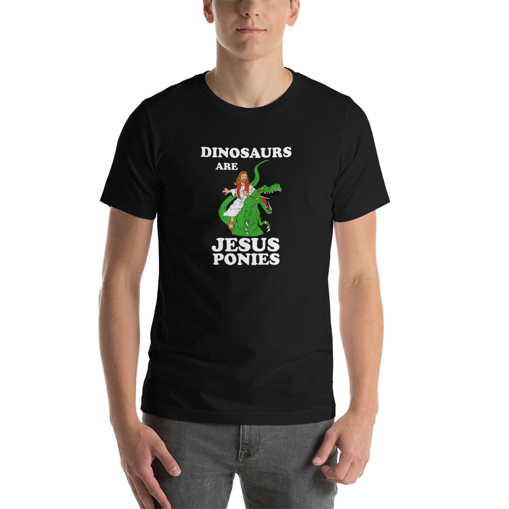 Lustige Ostern Jesus/Dinosaurier Sind Ponys Lustige Ostergeschenke T Shirt Gag Geschenk Atheist Kurzarm Unisex Lustige Ostern Jesus/Dinosaurier Sind Ponys Lustige Ostergeschenke T Shirt Gag Geschenk Atheist Kurzarm Unisex von TheOptoNerd