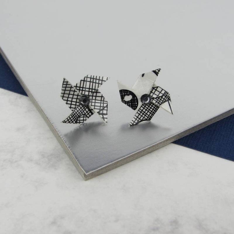 Ohrstecker Scraffito Windrad von TheOrigamiBoutique