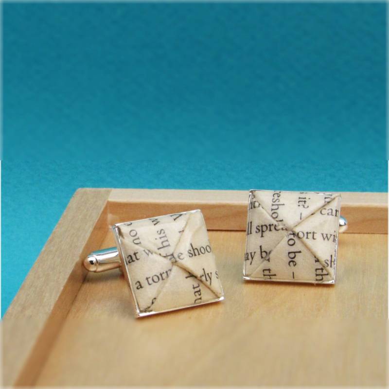 Personalisierte Papier Origami Manschettenknöpfe von TheOrigamiBoutique