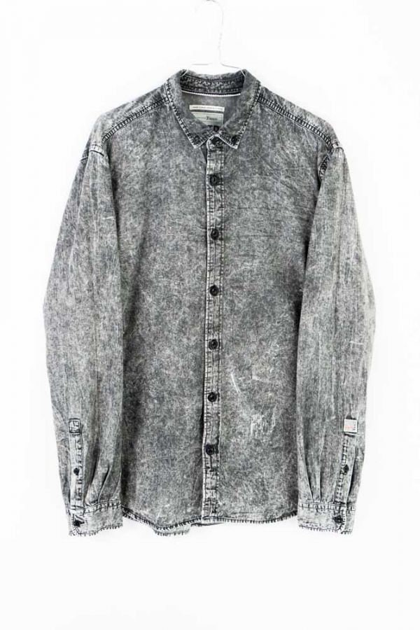 Acid Washed Jeans Hemd M 90S Look Tom Tailor Denim Shirt Buton Down von TheOtterCouture