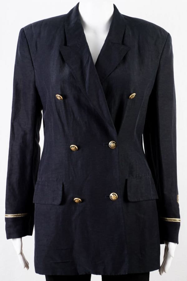 Otto Kern Vintage Marine Blazer -S/2 Leinen Seide Dunkelblau Longblazer Maritim Otto Kern Vintage Marine Blazer -S/2 Leinen Seide Dunkelblau Longblazer Maritim von TheOtterCouture