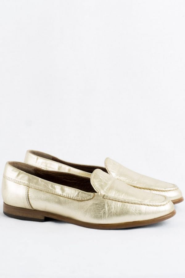 Vintage Loafers -36 - Leder Silber Schimmernd Elegant Slippers Ca'd'oro Vintage Loafers -36 - Leder Silber Schimmernd Elegant Slippers Ca'd'oro von TheOtterCouture