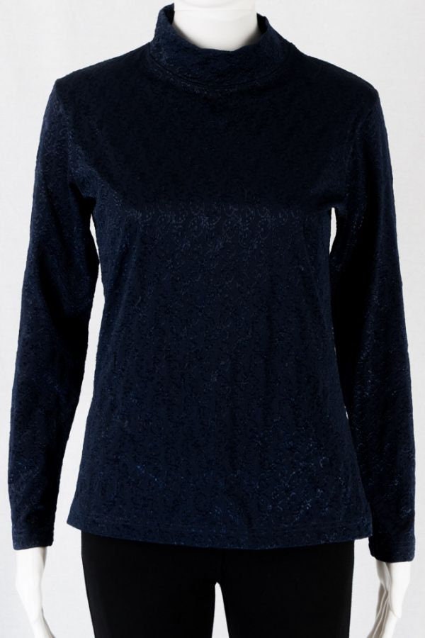 Vintage Longsleeve M. Stehkragen -M - Dunkelblau Schimmernd 90S Mode Vintage Longsleeve M. Stehkragen -M - Dunkelblau Schimmernd 90S Mode von TheOtterCouture