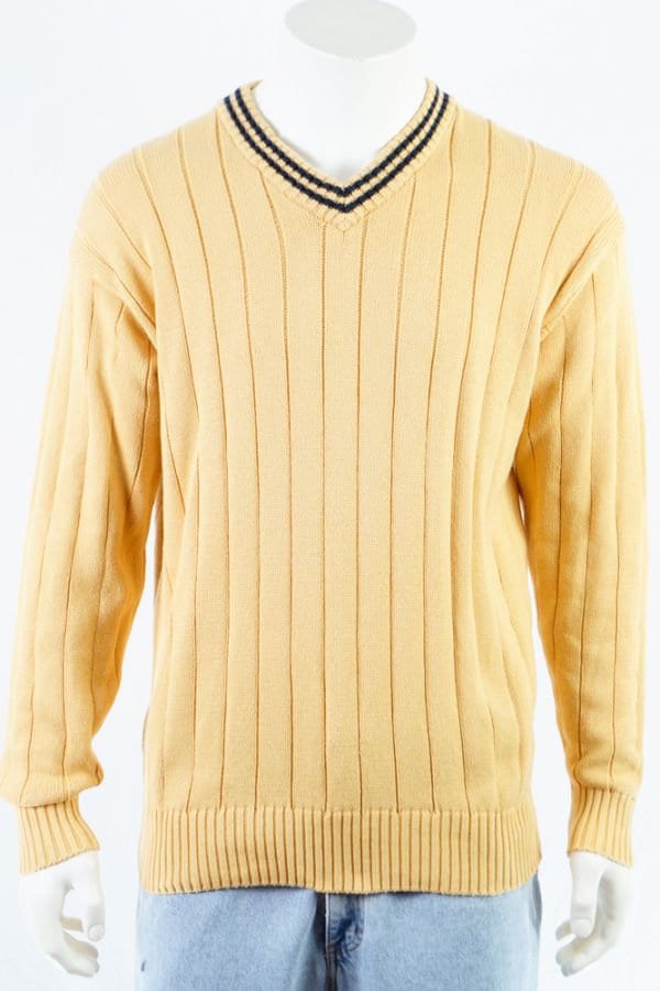 Vintage Pullover -M - V-Ausschnitt Baumwolle 90S Gelb Vintage Pullover -M - V-Ausschnitt Baumwolle 90S Gelb von TheOtterCouture
