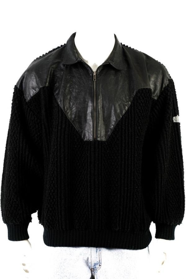 Vintage Pullover -S - News Flash Strick Kunst Leder Applikationen Reißverschluss Vintage Pullover -S - News Flash Strick Kunst Leder Applikationen Reißverschluss von TheOtterCouture