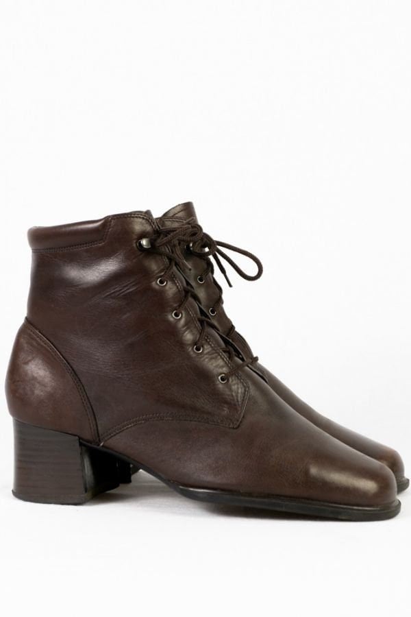 Vintage Stiefelette -40 - Leder Braun Schnürverschluss Wärmendes Futter Vintage Stiefelette -40 - Leder Braun Schnürverschluss Wärmendes Futter von TheOtterCouture