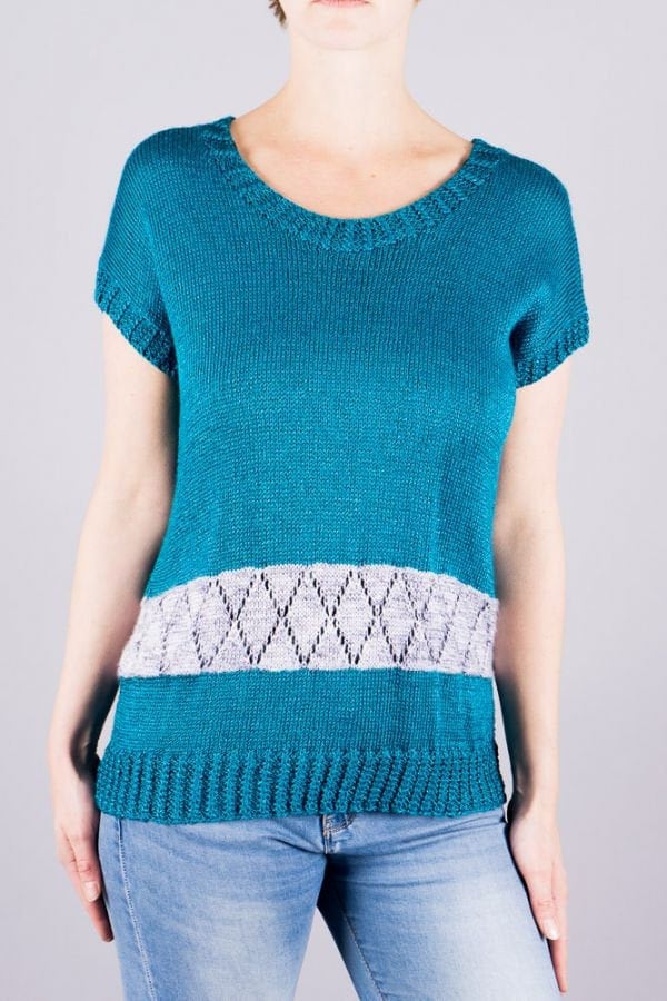 Vintage T-Shirt -S - Strickshirt Kurze Ärmel Türkis 70S Vintage T-Shirt -S - Strickshirt Kurze Ärmel Türkis 70S von TheOtterCouture