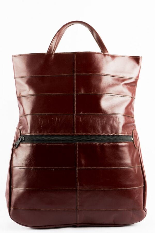 Vintage Tasche - Carryon Kunstleder Bordeaux Pin Verschluss Patch Design 70Er von TheOtterCouture