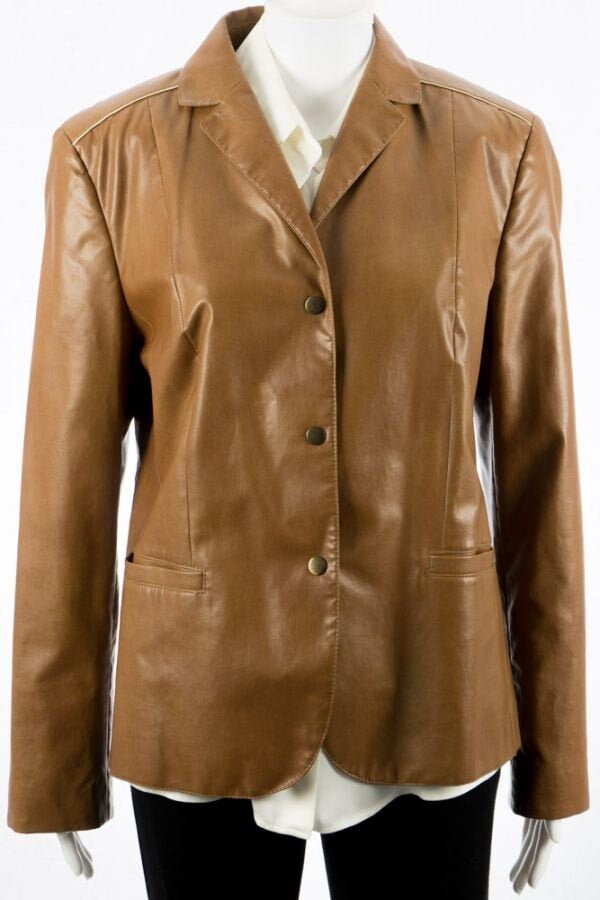 Viventi Bernd Berger Jacke - 42 M Cognac Blazer Kunstleder von TheOtterCouture