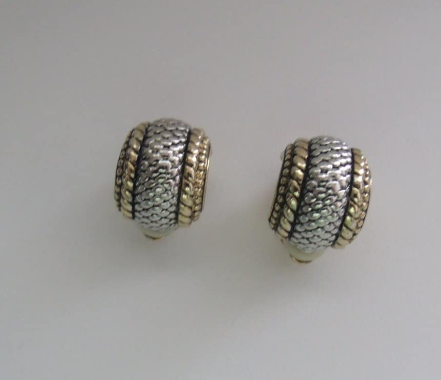 Vintage Gold Und Silber Ton Ohrclips Vintage Gold Und Silber Ton Ohrclips von ThePJCompany