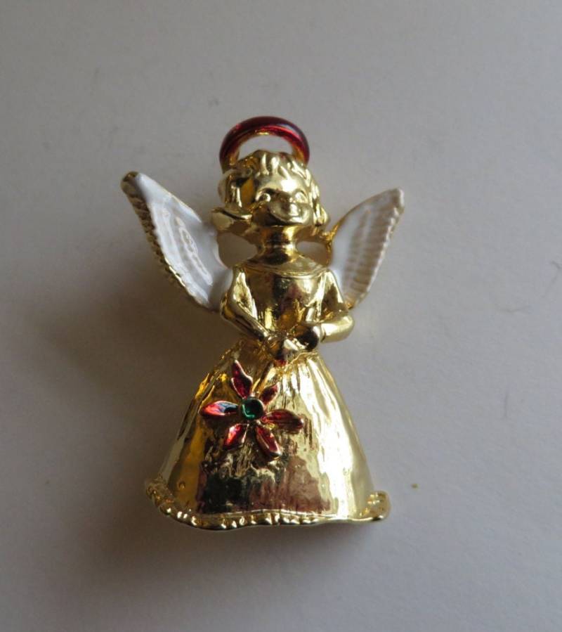 Vintage Goldfarbene Engel Brosche von ThePJCompany