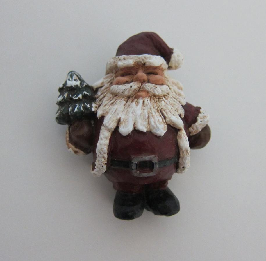 Weihnachtsmann Mit Kleinem Tannenbaum Vintage Brosche von ThePJCompany