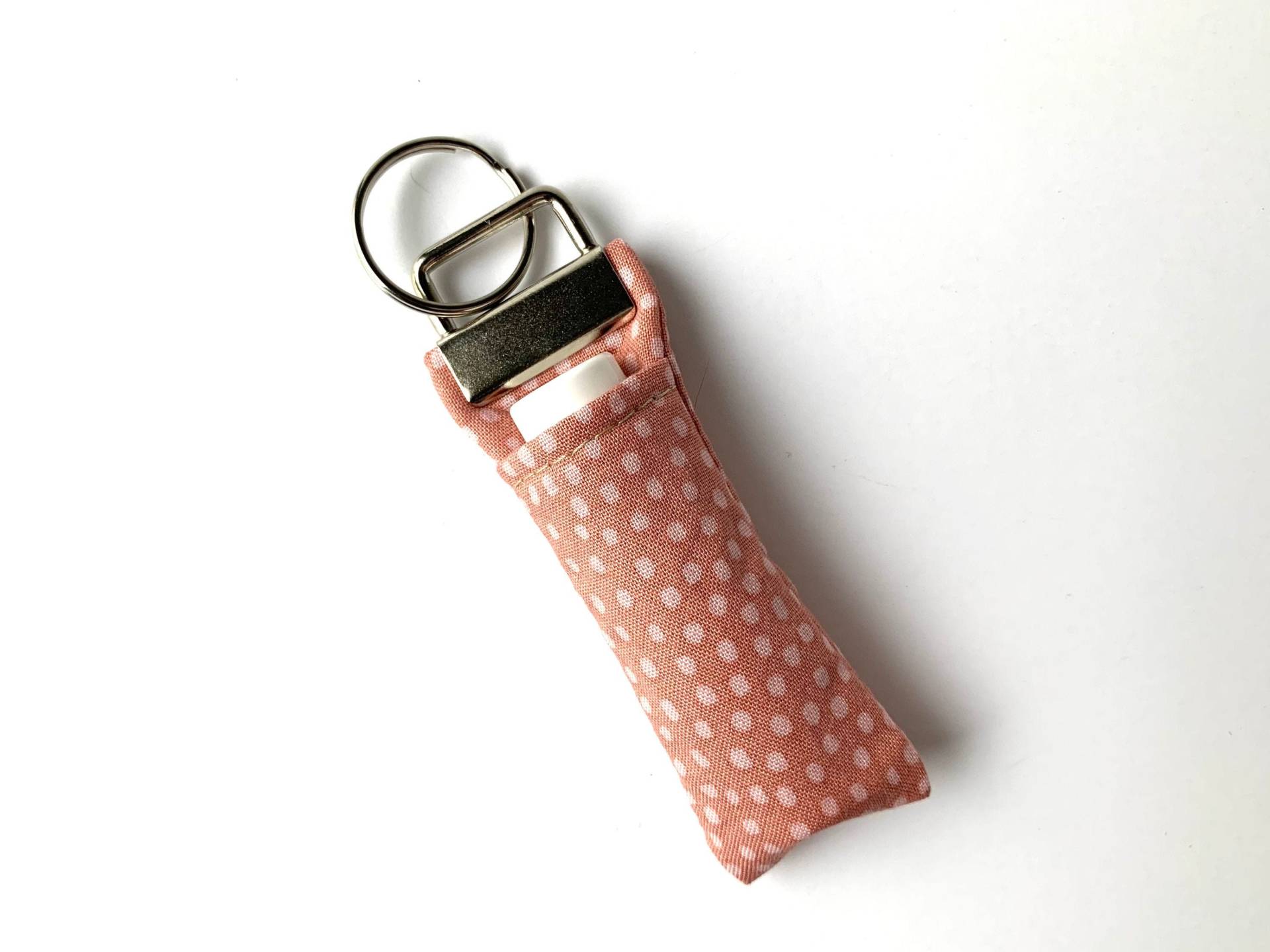 Lippenbalsam Keychain | Mauve Pink Dot Print Halter von ThePaperShutter