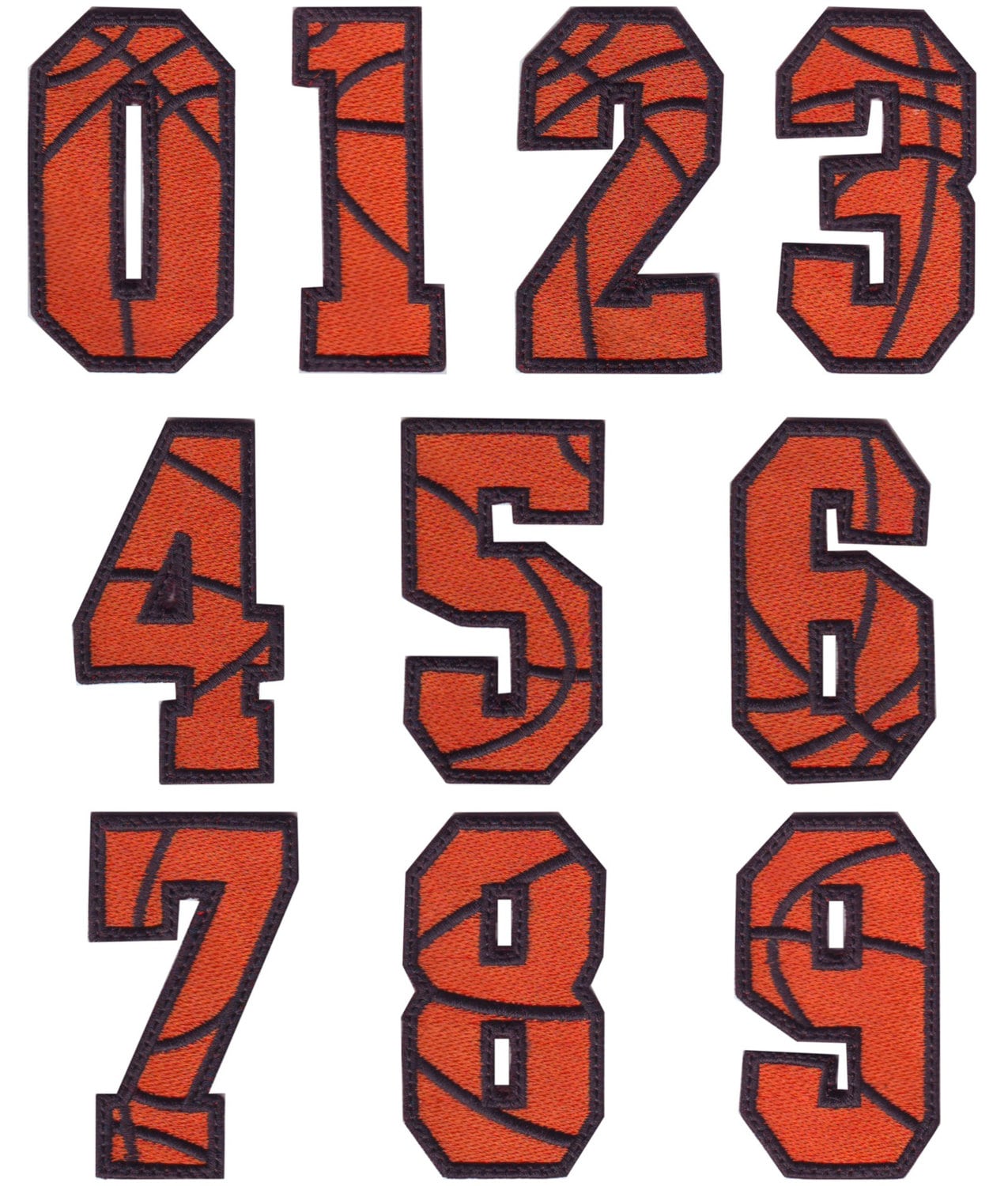 3" Basketball Nummer Gestickt Aufnäher von ThePatchLab