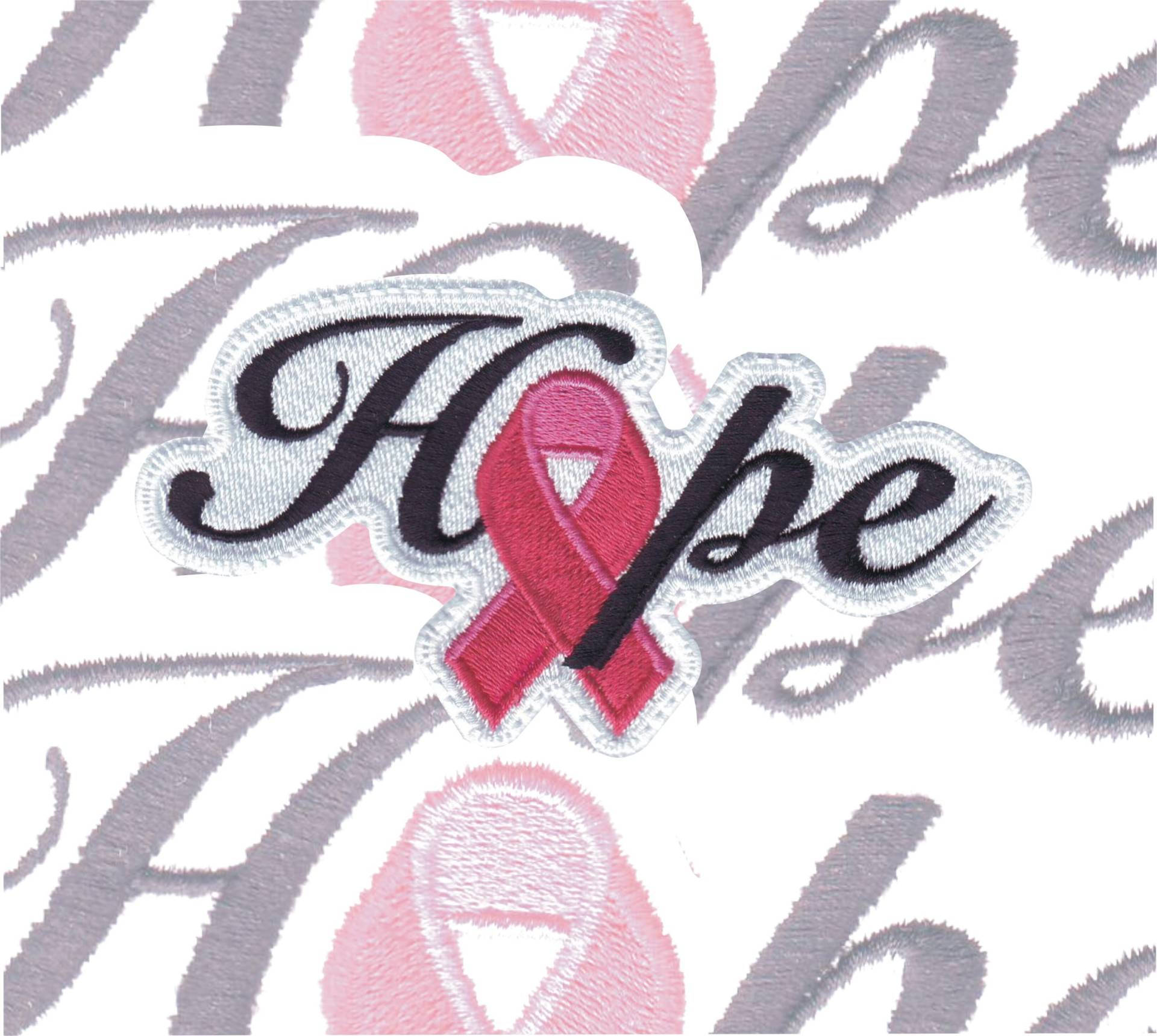 Hope Pink Ribbon Cancer Awareness Gestickter Aufnäher von ThePatchLab