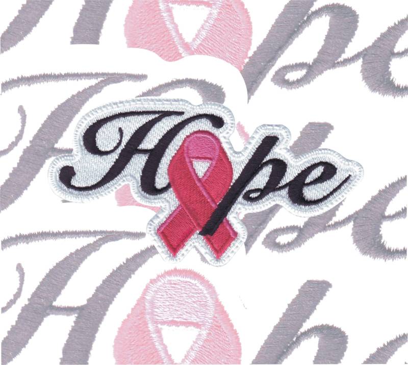 Hope Pink Ribbon Cancer Awareness Gestickter Aufnäher von ThePatchLab