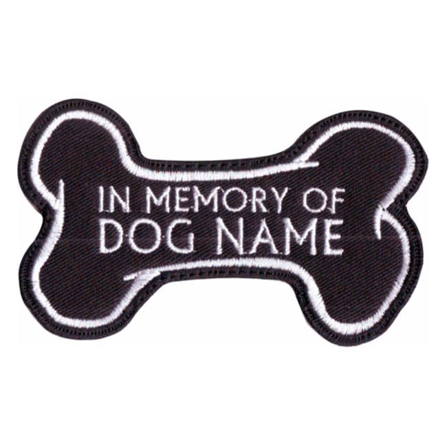 In Erinnerung An Personalisierter Hundename | Schwarz Gestickter Aufnäher von ThePatchLab
