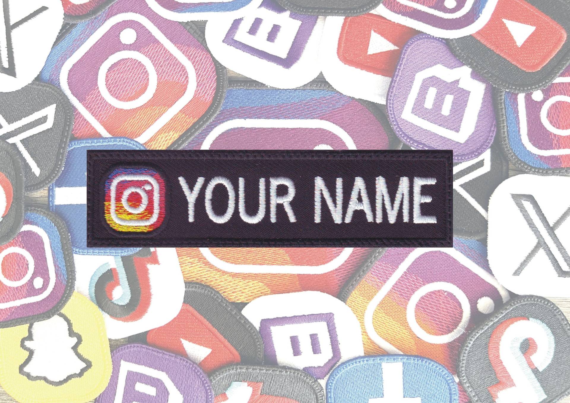 Instagram Personalisierte Gesticktes Namensschild Patch Logo Ig Social Media von ThePatchLab