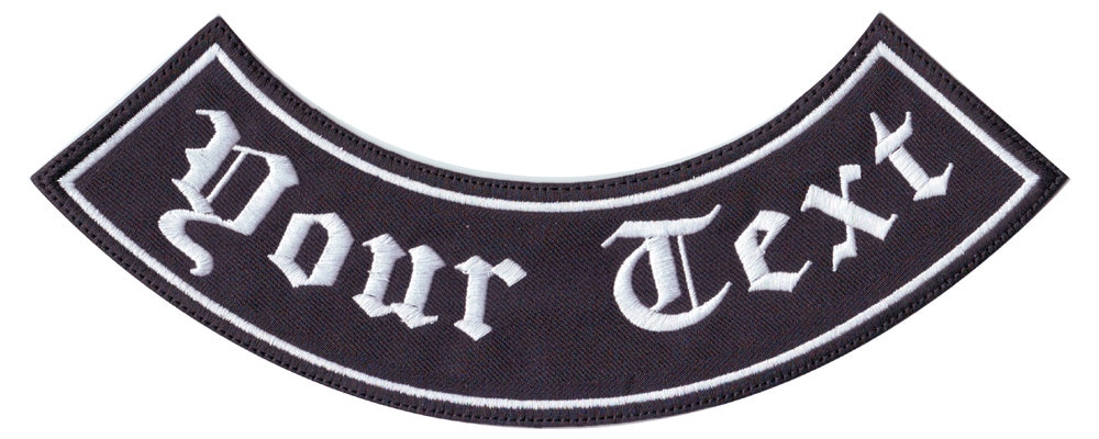 Personalisierter Gestickter Bottom Rocker Patch Von 4 "Bis 11" | B von ThePatchLab