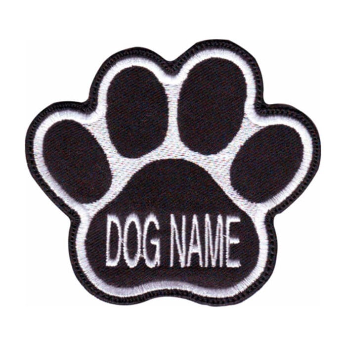 Personalisierter Hund Name Tatze | Schwarz Gestickter Aufnäher von ThePatchLab
