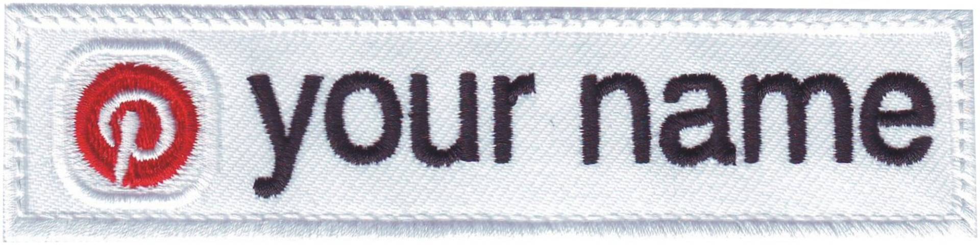 Pinterest Logo Benutzerdefinierte Bestickte Namensanhänger Aufnäher von ThePatchLab