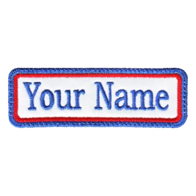 Rechteckiger 1-Zeiliger Personalisierter Gestickter Namensaufnäher | B von ThePatchLab