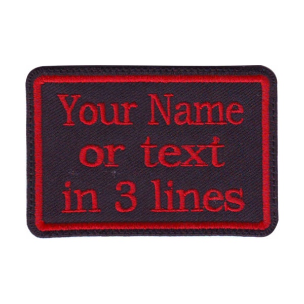 Rechteckiger 3Er Strich Personalisiert Bestickter Namensanhänger Aufnäher | D von ThePatchLab